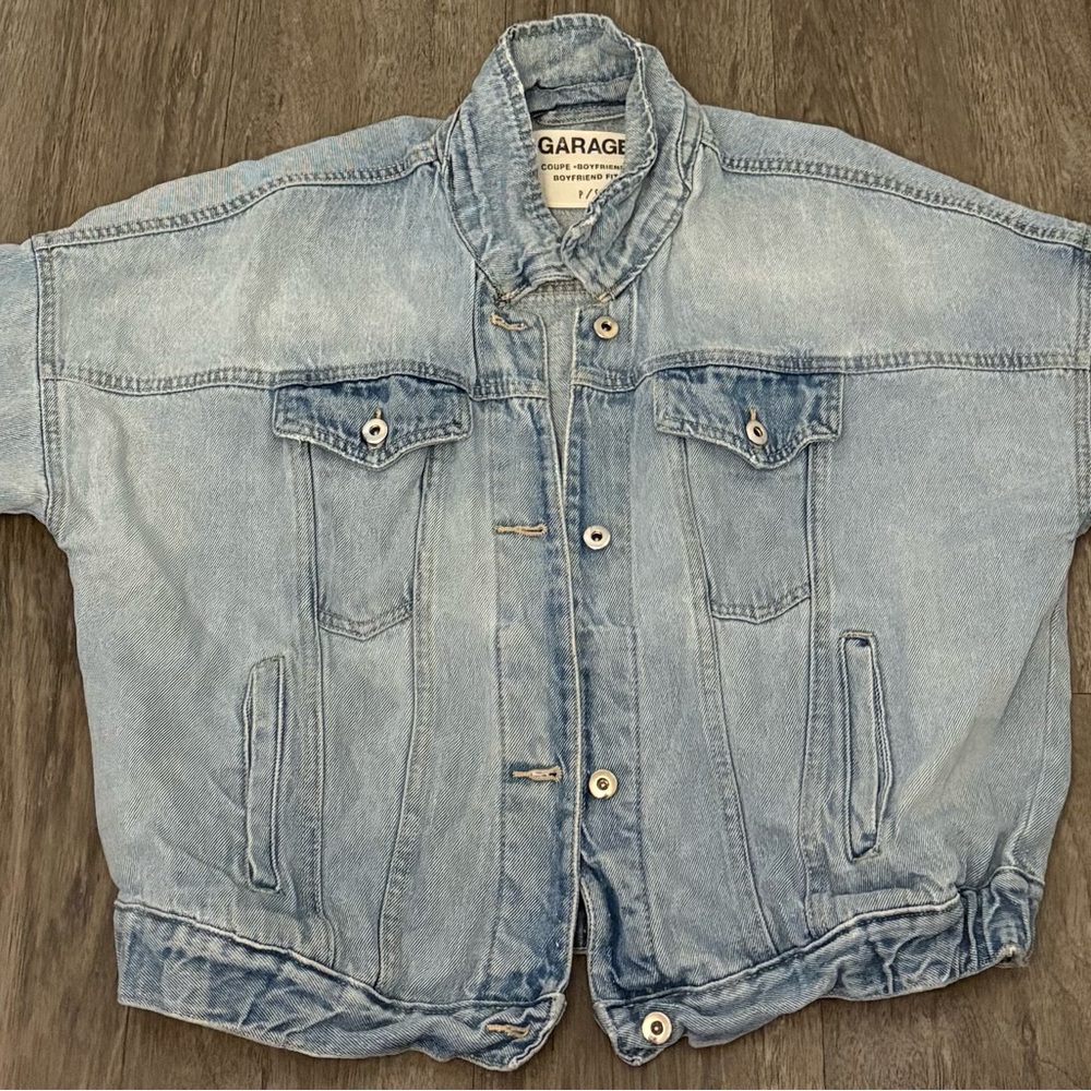 Garage Blue Denim Boyfriend Fit Jacket